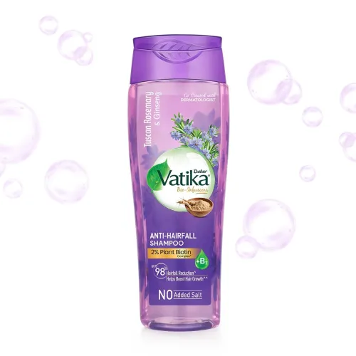 Image of Vatika Bio-Infusions Anti Hairfall Shampoo, 2% Plant Biotin + Vitamin B7