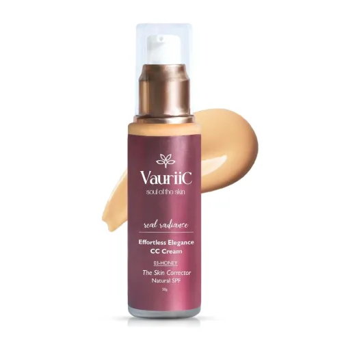 Image of VauriiC Effortless Elegance CC Cream 50gm with Natural SPF, Conceals Dark Spots 