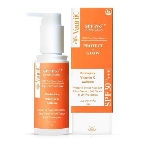 Image of VauriiC Sunscreen Lotion SPF-30 PA+++ 100 ml | For Broad Spectrum | UVA & UVB Protection | No White Cast | Blue Light Pr