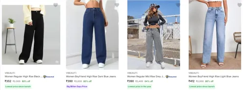 Image of Vbeauti Women's Jeans upto 88% Discount