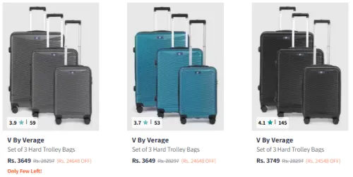 Image of V By Verage Trolley Bag @ Up to 90% Discount + Extra ₹300 Coupon Discount