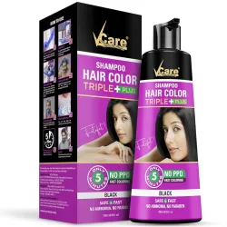 VCare Hair Colour Shampoo Black 180ml