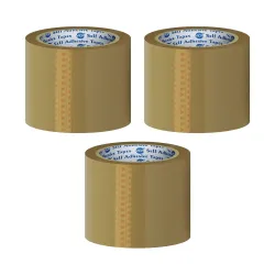 VCR Self Adhesive Brown Cello Tape -35 Meters 3 Rolls Per Pack