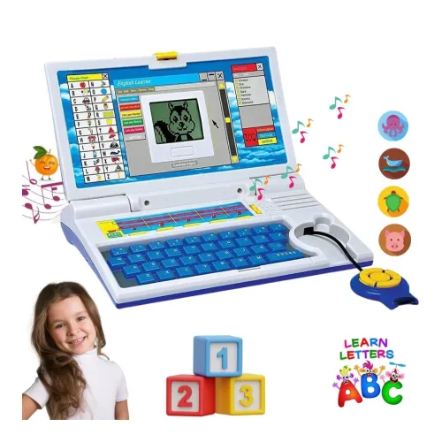Image of VEBETO Educational Laptop for Kids (1 Year Warranty) w / Mouse Games 20 Fun Computer Activity Learning Toy for 2 3 4 5 Y