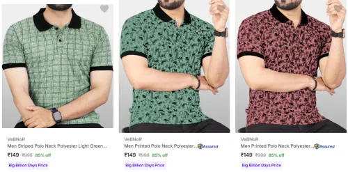 Image of Vebnor Men's T-Shirts upto 85% Discount