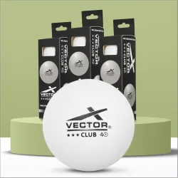 Vector X Club 3 Star Premium ABS Plastic Table Tennis Balls Pack of 3 Pcs.| High Performance TT Balls for Professional M