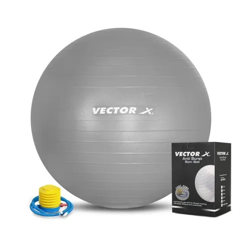 Image of Vector X Gym Ball for Exercise Anti Burst Exercise Ball with Foot Pump for Workout Yoga Ball for Women and Men Swiss Bal