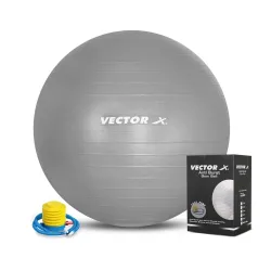 Vector X Gym Ball for Exercise Anti Burst Exercise Ball with Foot Pump for Workout Yoga Ball for Women and Men Swiss Bal