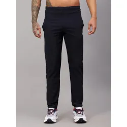 Vector X OML-305 Men's Dry-Touch Sports 100% Polyester Trackpant with Zipper Pockets Trouser – Ultra-Lightweight, Moisture Wicking, Training & Running Pant + Contrast Piping Design (Navy, XX...