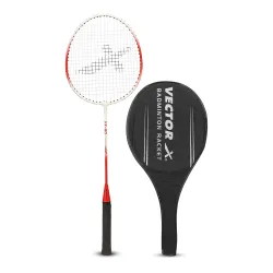 Vector X VXB-80 Badminton Racquet (1 PC Racquet + 3 /4 Cover, Red)