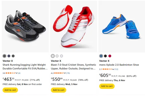 Image of Vector X Men's Shoes upto 78% Discount