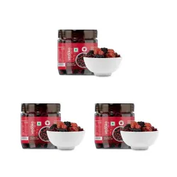 Amazon Brand - Vedaka Berries Mix | 200 g | Blueberry, Strawberry, Cranberry and Black Currant | Healthy Snacking (Pack of 3)