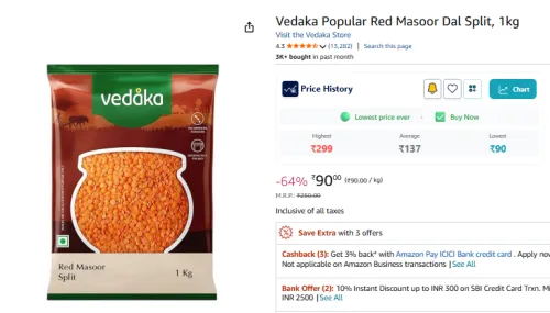 Image of Vedaka Popular Red Masoor Dal Split, 1kg