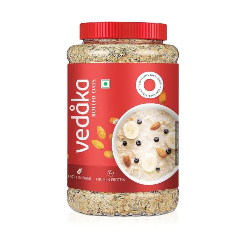 Image of Vedaka High-Fiber Rolled Oats Jar 1.2 Kg