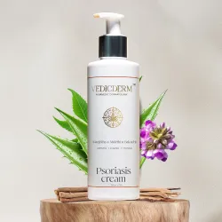 VEDICDERM Psoréa Cream with 2% Bakuchi Extract Skin Barrier Repair | Itching and Dryness Control | Natural, Chemical Free Formula for Psoriatic skin (200ml, Pack of 1)