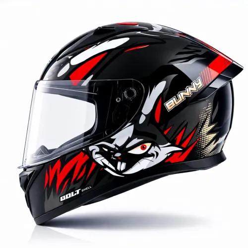 Image of Vega Bolt Bunny Black Red Helmet-L
