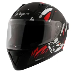 Vega Bolt Bunny Dull Black Red Helmet