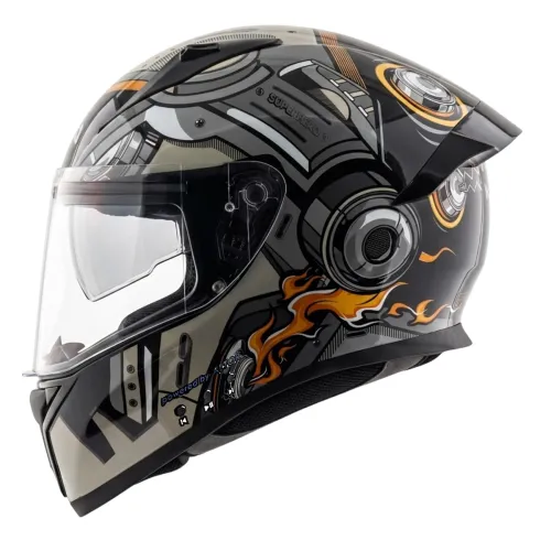 Image of Vega Bolt Superhero Smart Bluetooth Full-Face Helmet – Advanced Safety