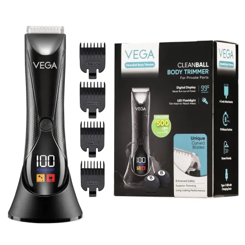 Image of VEGA Cleanball Full Body Trimmer for Men | Private Parts, Pubic Hair, Balls, Manscaping, Body Multi-Purpose | IPX5 Water
