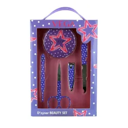 Vega DZyner Beauty Set - Pack Of 5 Tools, 73 G (Pink)