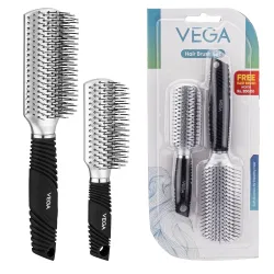 Vega Flat Hair Brush (Set of 2)