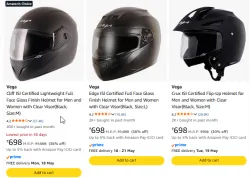 Vega Helmets Starting Price ₹698