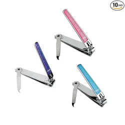Vega Large Nail Clipper 10 Peice Box, Glitter