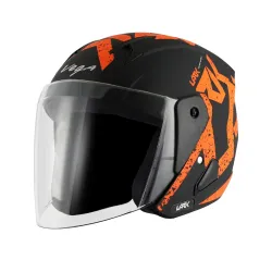 Vega Lark Victor ISI Certified Lightweight Open Face Helmet Long Visor