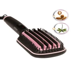 VEGA VHSB-07 LitStyle L2 Hair Straightener Brush-Keratin Argan Oil Ceramic Coated Bristles