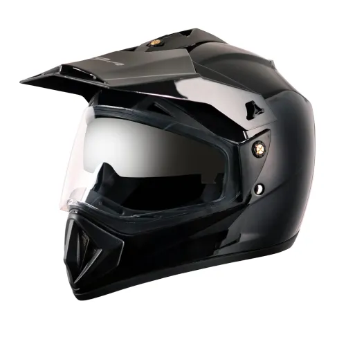Image of Vega Off Road ISI Certified Full Face Dual Visor with Peak Helmet 