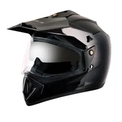 Vega Off Road ISI Certified Full Face Dual Visor with Peak Helmet 