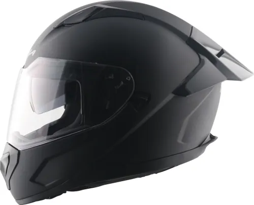Image of VEGA Rapid DV with Spoiler and Extra Smoke Visor Motorbike Helmet (Dull Black)