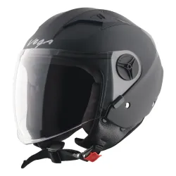 Vega VO-05 Clark ISI Certified Open Face Motorcycle Helmet with High-Impact ABS Shell, Scratch-Resistant Visor
