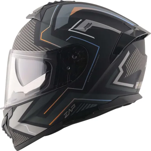 Image of VEGA Zap Explore D/V Motorbike Helmet (Dull Black Grey)
