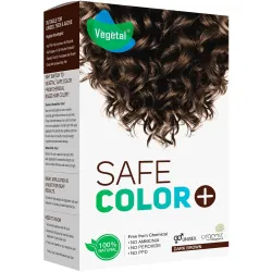 Vegetal Safe Hair Color - Dark Brown 100gm - Certified Organic Chemical and Allergy Free Bio Natural Hair Color with No Ammonia Formula for Men & Women