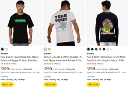 Veirdo Mens T-shirts at minimum 75% Discount