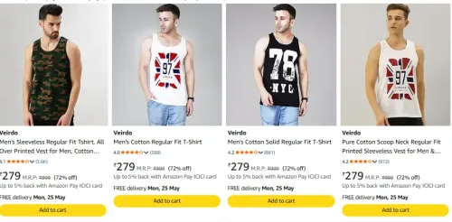 Image of Veirdo Tshirts for men at minimum 70% Discount