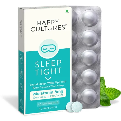 Image of VELBIOM Happy Cultures Sleep Tight Melatonin 5Mg With Probiotic Sleep