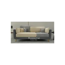 Velvet Contemperory Sofa Couch with Cushion Chaise Lounge Sectional Perfect for Living Room & Bedroom Guests 
