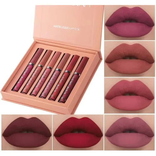 Image of Velvet Matte Lipstick Set of 6 – Book Style Nude Lip