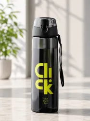 VENSWISE 950ml BPA-Free Leakproof Water Bottle with Flip-Top Lid 950 ml PET, Plastic Bottle (Pack of 1, Black)