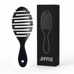 Vented Detangling Paddle Brush (21 cm, Black)