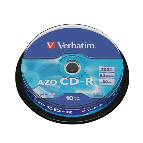 Image of Verbatim 700MB CD-R Recordable Blank Disc, Pack of 10