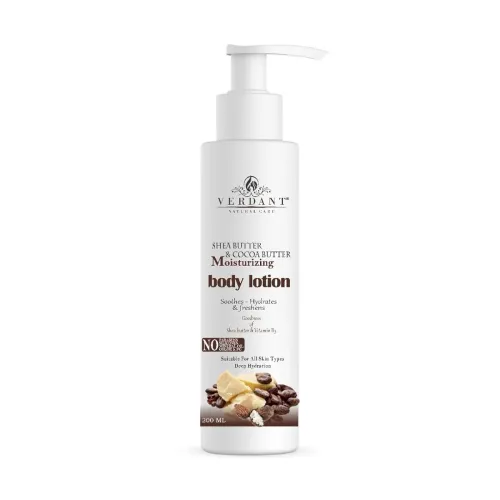 Image of Verdant Cocoa Body Lotion with Aloe Vera & Vitamin B3 | Deep Hydration & 24 hr Nourishing Cocoa Butter Moisturizer | Moi