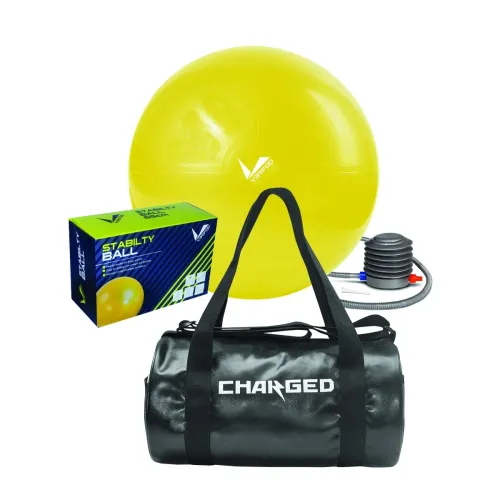 Image of VERIFIED Gym Set with 65cm Stability Ball & Gym Bag (Black)