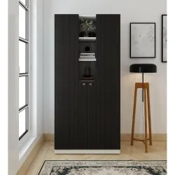 Verlin 2 Door Wardrobe Engineered Wood | Matte Finish | Wenge Color