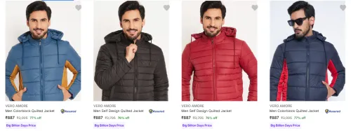 Image of Vero Amore Men's Jackets upto 77% Discount