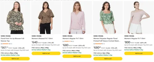 Image of VERO MODA Women's Fashion upto 60% discount 