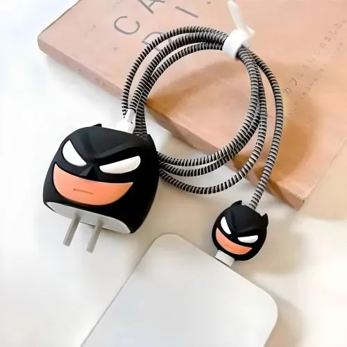 Image of VEROX 3D Pattern Compatible with Apple Charger Protector iPhone Charger Case and Adapter Cover Wire Cover for 18W & 20W 