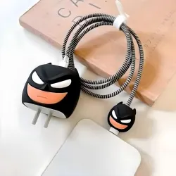 VEROX 3D Pattern Compatible with Apple Charger Protector iPhone Charger Case and Adapter Cover Wire Cover for 18W & 20W 